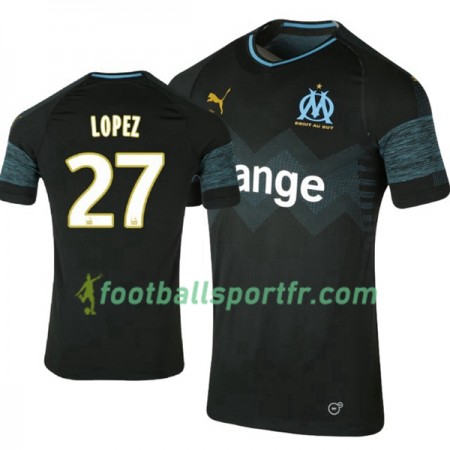 Tenue Olympique de Marseille Lopez 27 Extérieur 2018-2019 Maillot de Foot